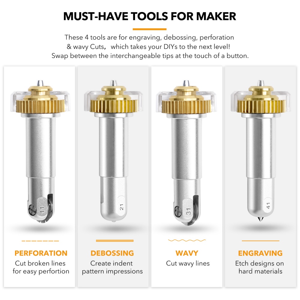 Diy Automation - 1 buah Mata Pisau Ukir Bergelombang