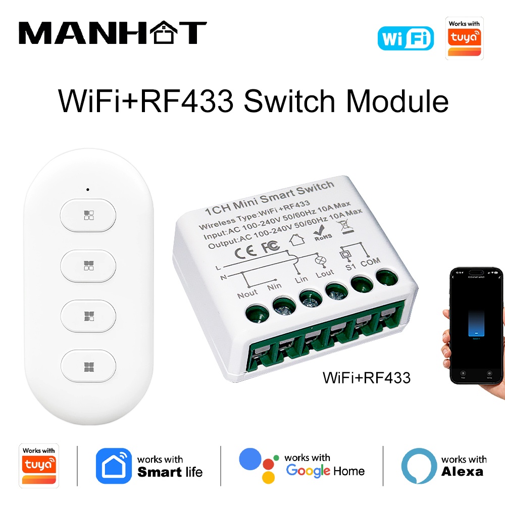 Untuk Tuya WIFI 10A Sakelar La - Diy Automation ulasan dan harga