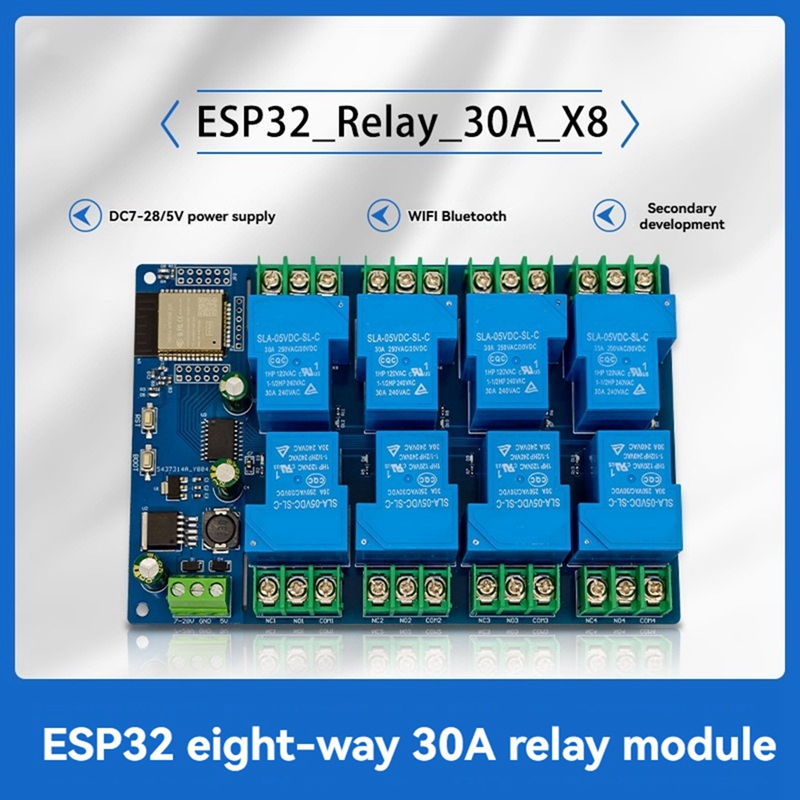 Modul Relai 8 Saluran 30A DC7- - Relay 8 Channel Board ulasan dan harga