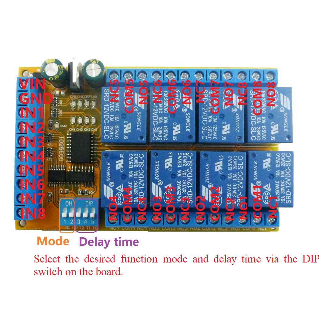2x IO25E08 Papan Relay Flip-Fl - Relay 8 Channel Board ulasan dan harga