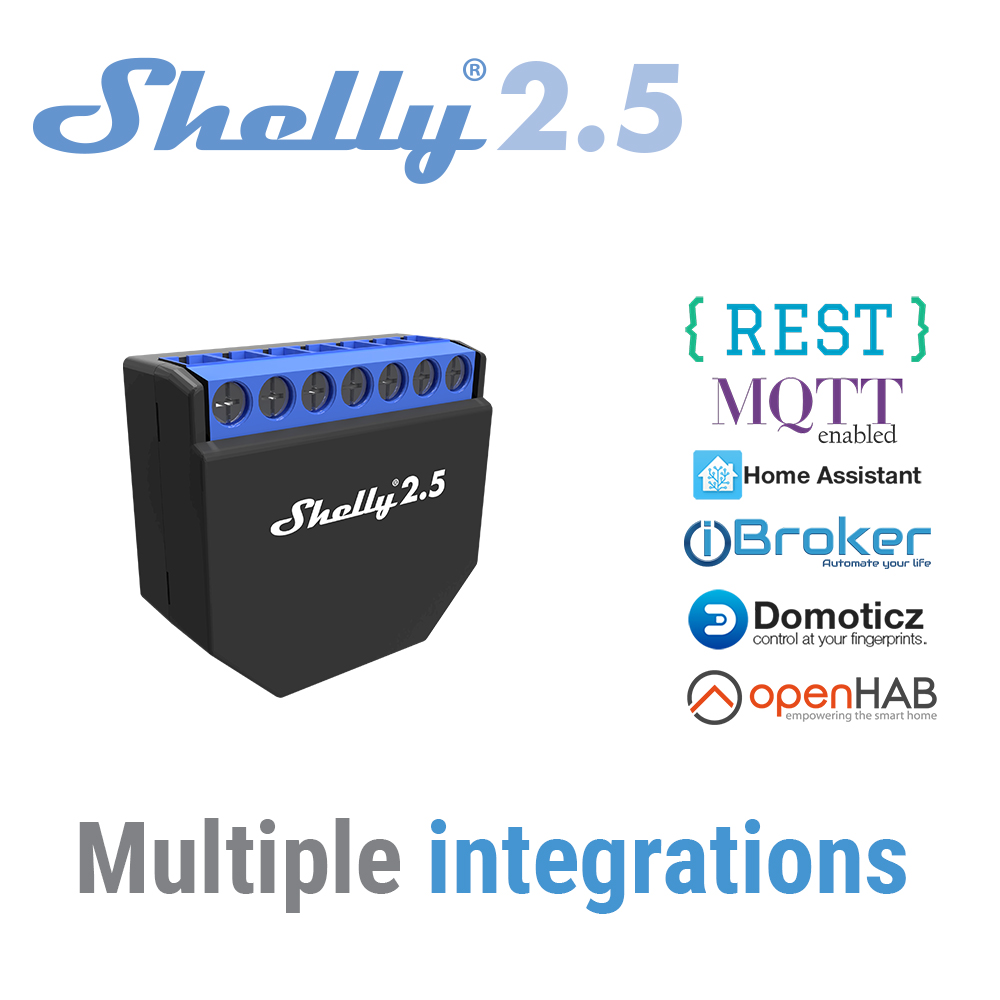 Shelly 2.5 Smart Home Double R - Shelly Relay Module ulasan dan harga