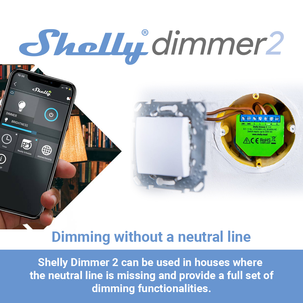 Shelly Dimmer 2 Smart Switch M - Shelly Relay Module ulasan dan harga